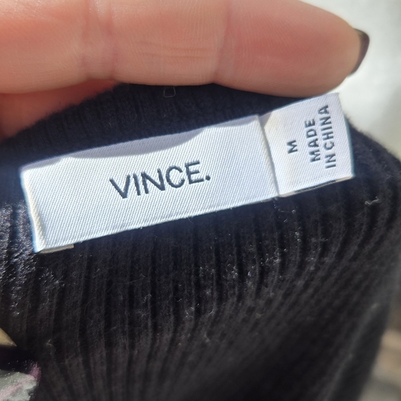 Vince Black Off Shoulder Half Sleeve Top - Picture 8 of 8